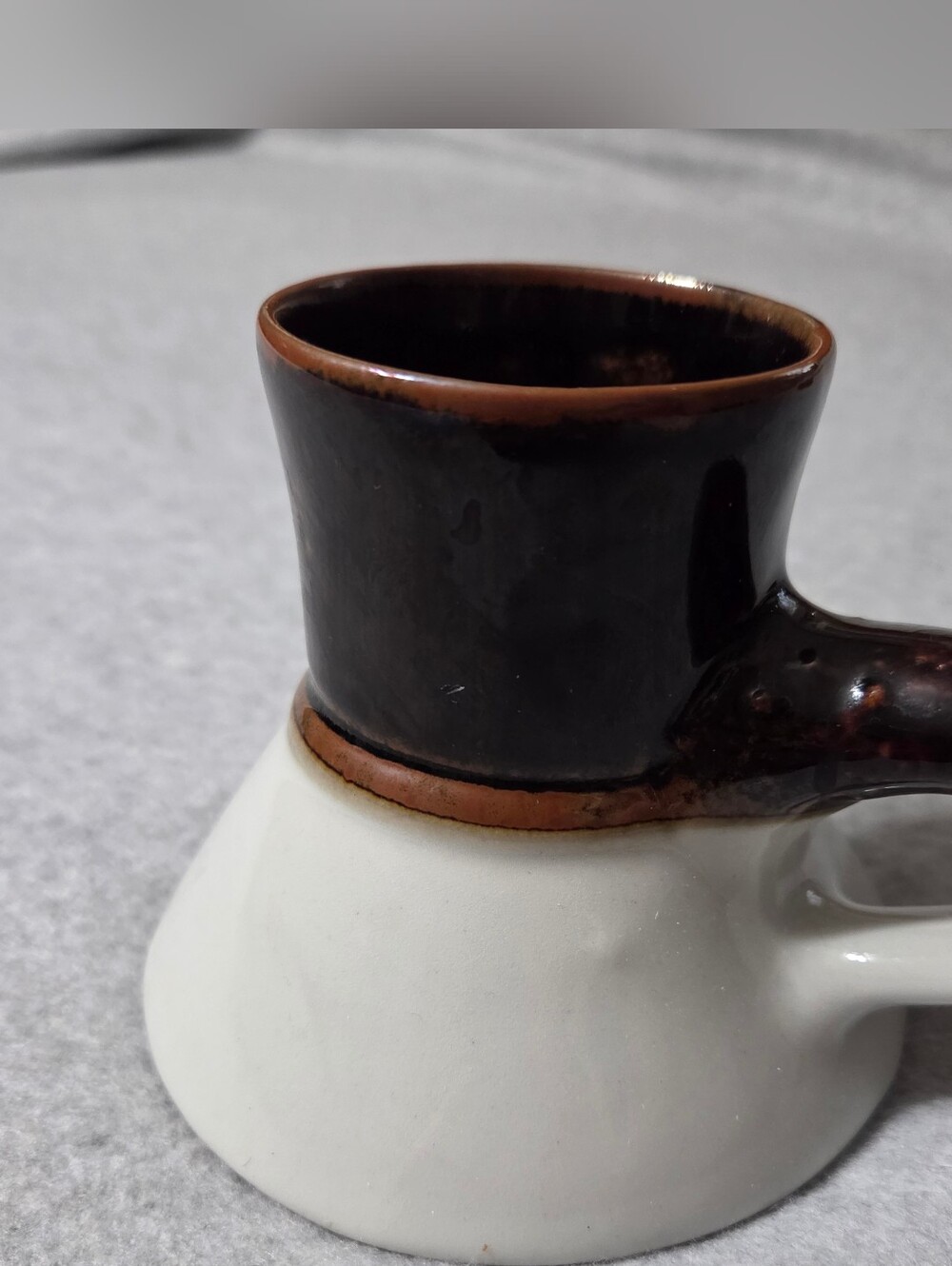 Vintage No Spill Travel Mug – Wide Bottom – 6 oz – Stoneware Glaze